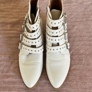 BEAST FASHION Ankle Boots White Size 7.5